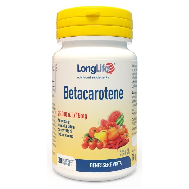 LONGLIFE BETACAROTENE 30 Compresse