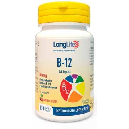 LONGLIFE B12 50MCG SUBL 100 Tavolette